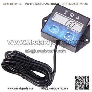 Digital Engine Tach Hour Meter Tachometer Gauge for Small Engine Boat Generator Lawn Mower Motorcycle Motocross ATV Snowmobile UTV (Replaceable Battery)