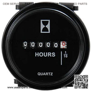 Runleader HM009 DC 6V to 80V Round Hour Meter Snap in Quartz Hour Meter Mechanical Timer for Boat Auto Atv Utv Snowmobile Lawn Mower Tractors Vehicle Cars Fork Lifts Trucks Marine Generator