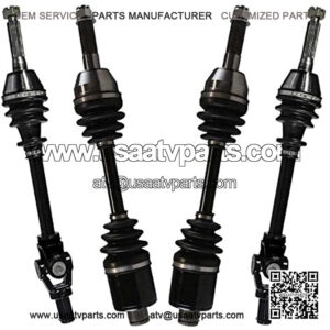 Set of 4 Front and Rear ATV CV Axle Drive Shaft Assembly Replacement for 2004 Polaris Sportsman 400 500 HO 2003 2004 Sportsman 600 700 4X4