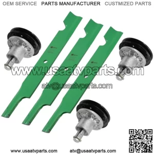 Deck Spindle w/Pulley & Blade for Exmark LZ22KC604 LZ22KA604 LZ23KC604 60 72" 3x