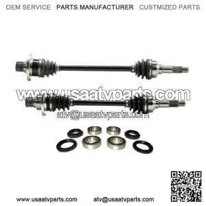 Pair of Rear Axles with Bearings for Yamaha Rhino 700 2008-2013