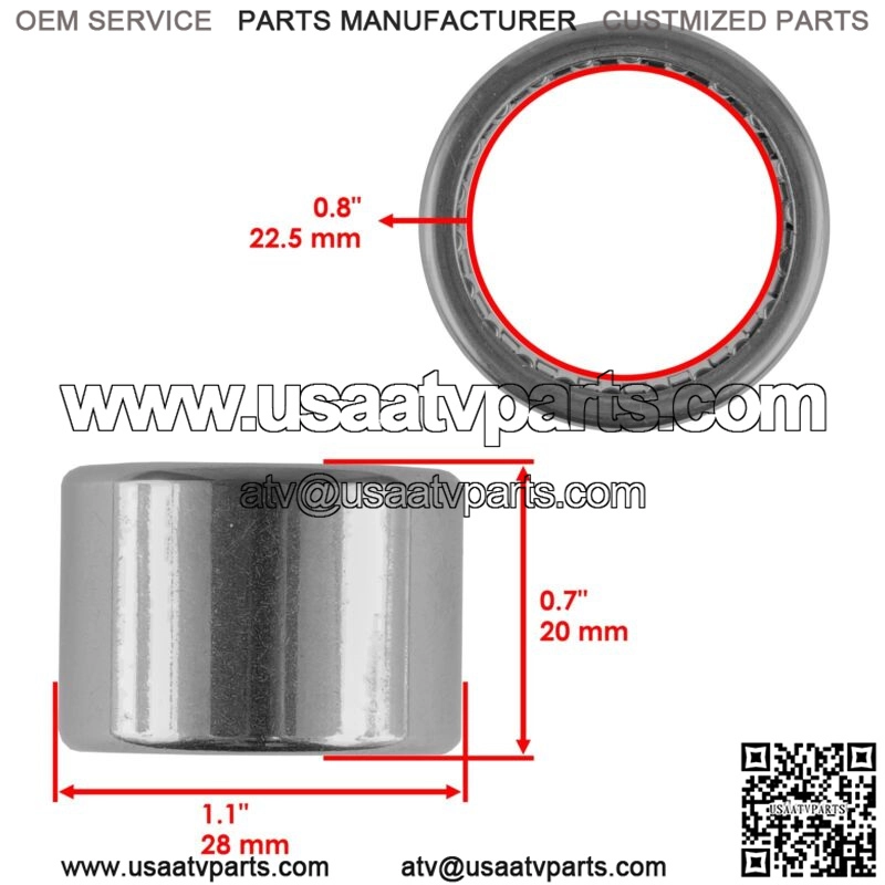 Swingarm Bearing & Spacer Rebuild Kit for Yamaha 2XJ-22123-00-00 93317-32231-00 - Image 4