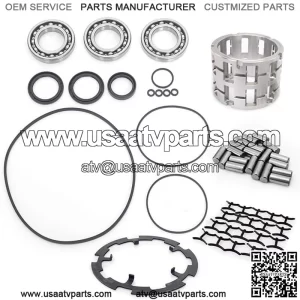 Front Differential Roller Cage Bearing and Seal Kits for Polaris Scrambler 850 1000 Sportsman 550 850