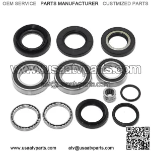 Rear Differential & Axle Bearings Seals Kit For Honda Rancher 420 TRX420 2007-2013