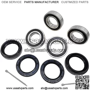 Front Wheel Bearing Seal Kits for Suzuki Quadrunner 250 500 Vinson 500 King Quad 250 300 400 Eiger 400 LT-F500F LT-A500F LT-F400 LT-F400F LT-4WD LTF-250 LT-F250F LTF300F LTF400F