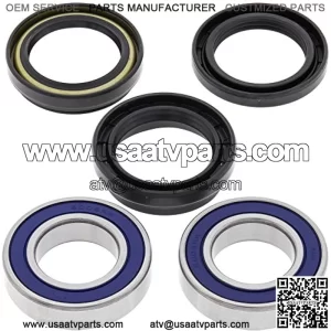 Front Wheel Bearing Seal Kit 25-1108 Compatible with/Replacement for Suzuki LT-4WD 250 Quad Runner 1987-1998, LT-A400 2WD King Quad 2008-2009, LT-A400 Eiger 2wd 2002-2007