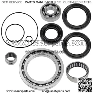 Rear Differential Bearing Seal Kit for Yamaha Rhino 700 YXR700F 4X4 FI 2008-2013 (For: 2006 Yamaha Rhino 660)