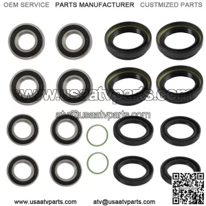 Front Rear Wheel Bearings Seals Kits For Yamaha Rhino 450 2006-2009 (Fits: Yamaha Rhino 660)