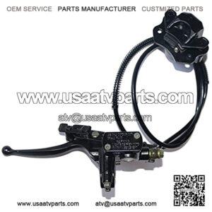 Rear Hand Hydraulic Disc Brake Master Cylinder Caliper Assembly with New Brake Pads for 50cc 70cc 90cc 110cc 125cc ATV Quad Taotao Sunl Roketa NST