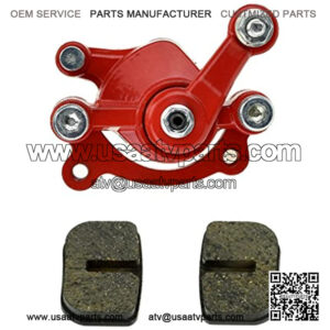 Red Disc Brake Caliper Replaced Pad for 97cc 2.8HP DB30 Doodle Bug Mini Dirt Bike Moto Classic Electric Razor MX500 33cc Motovox MVS10 43cc 47cc 49cc Moto ATV Gas Scooter Kids Dirt Pocket Bike