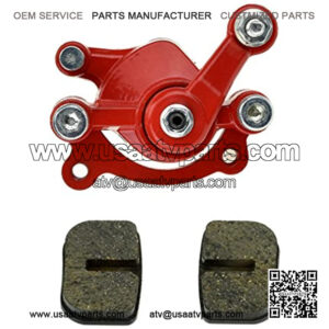 Red Disc Brake Caliper Replaced Pad for 97cc 2.8HP DB30 Baja Doodle Bug Mini Dirt Bike Moto Classic Electric Razor MX500 33cc Motovox MVS10 43cc 47cc 49cc Moto ATV Gas Scooter Kids Dirt Pocket Bike