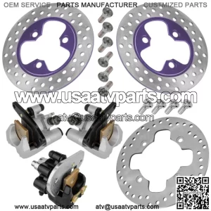 Rear & Front Brake Disc w/Bolt & Caliper for Honda Fourtrax 400 TRX400EX 2005-08