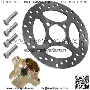 Rear Brake Disc Bracket Rotor Hub w/ Disc For Yamaha Raptor 700R YFM700 2013-23