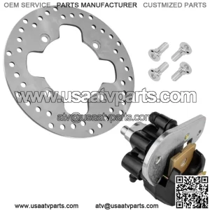 Rear Brake Disc w/Bolt & Caliper for Honda TRX400X 2009-2014