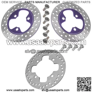 Rear & Front L / R Brake Disc w/Bolt for Honda Fourtrax 400EX TRX400EX 1999-2008
