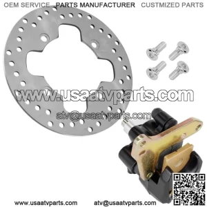 Rear Brake Disc w/Bolt & Caliper for Honda Fourtrax 400EX TRX400EX 1999-2004