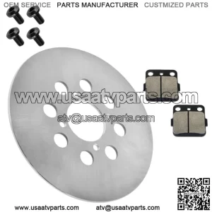 Rear Right Brake Disc with Bolts & Brake Pads for Yamaha Warrior 350 1988-1989