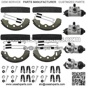 Wheel Cylinder Brake Shoe Front Rear All for Kawasaki Mule 3000 3010 3020 4000 4010 KAF620 KAF950 Diesel 2001-2021 43092-1053 43092-1054 41048-1132 41048-1133