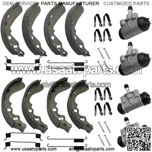 Front Rear Brake Wheel Cylinders All 4 fit for Kawasaki KAF300 Mule 500 520 550 1991-2004