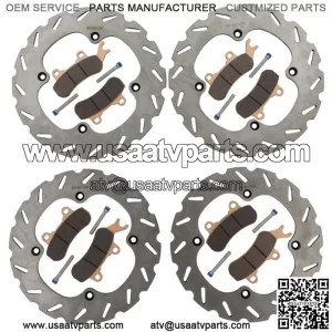 Brake Rotors and Brake Pads fit Can-Am Maverick X3 2017 - 2023 Front and Rear