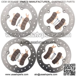 Brake Rotors and Brake Pads fit Can-Am Maverick X3 4x4 2017- 2023 Front and Rear