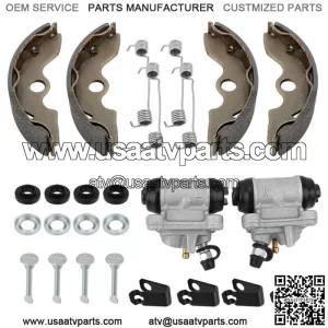 Front Brake Wheel Cylinder & Shoes Pins for Honda TRX300 2x4 FourTrax 300 93-00 (For: Honda)