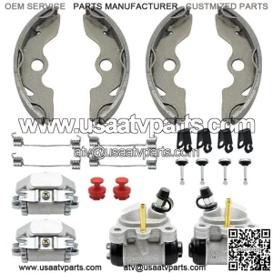 Front Brake Wheel Cylinder Shoes Adjusters Kit for Honda FourTrax 300 2x4 TRX300 (For: Honda)