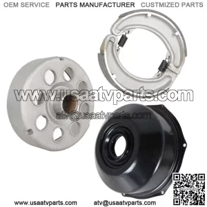 Rear Brake Drum for Honda TRX300FW FourTrax 300 4X4 1988-96 w/Cover Brake Shoe (For: Honda)