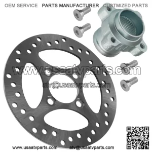 Rear Brake Rotor Disc & Hub For Yamaha Raptor 700 700R YFM700 YFM700R 2006-2013 (For: Yamaha Raptor 700)