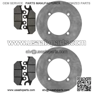 Front Brake Discs & Brake Pads For Yamaha YXE70 YXE85 Wolverine X2 X4 XTR 16-25