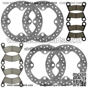 Front And Rear Brake Discs and Pads For Polaris General 1000 XP 1000 2020-2024