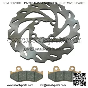 Rear Wave Disc Brake Rotor & Pads for Yamaha YFZ450, YFZ450R & YFZ450X 2006-2023