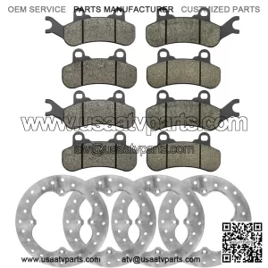 Can-Am Maverick/Max X3 2017 Front & Rear Brake Rotors w/Brake Pads