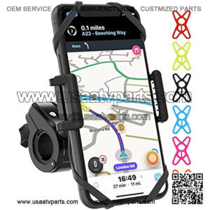 TruActive Premium Bike & Motorcycle Phone Mount, Bike Phone Mount Holder, Cycling GPS Units, 6 Colors Included, Universal Bike Phone Holder, Bicycle Cell Phone Holder for Bike, ATV