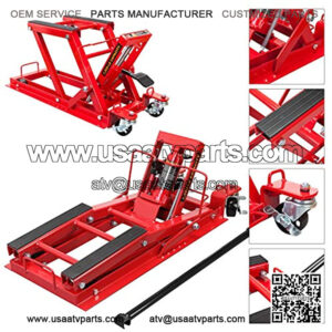 BIG RED T64017 Torin Hydraulic Powersports Lift Jack (Motorcycle, ATV, UTV, Snowmobile): 3/4 Ton (1,500 lb) Capacity, Red