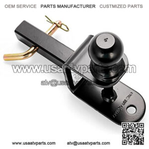 Black Boar ATV/UTV Mount with Hitch Winch Strap Loop (2" Ball 1 1/4" Shank) (66024)