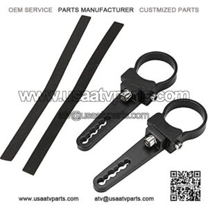 90028D 4PCS LED Light Bar Horizontal Bar Clamp Mounting Kit Fit on 0.75" 1" 1.25" Bull Bars Roof Racks Roll Cages for ATV UTV and Trucks, 2 Years Warranty
