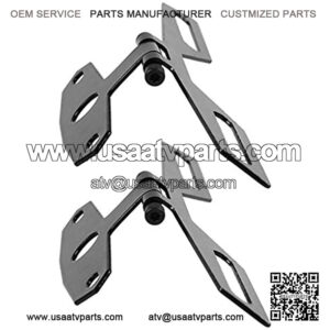 2X Adjustable Motorcycle License Plate Mount Bracket - Mini Universal Folding Tail Brake Light Taillight Holder for ATV Motorbike