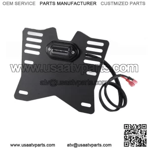 UTV ATV License Plate Holder Led Light Bracket for Polaris Ranger RZR Can-Am X3
