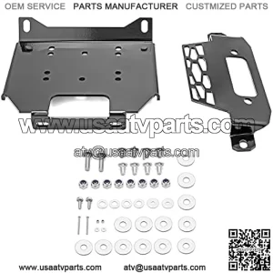 Winch Mount Plate Bracket Kit Compatible with 2014-2019 Polaris RZR 900/1000/XP Turbo & General 1000 EPS