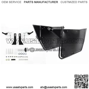 UTV Metal Doors Compatible with 2008-2014 Polaris RZR 800, 2009-2014 Polaris RZR-S 800, 2011-2014 Polaris RZR XP 900, 2012-2019 Polaris RZR 570 2-Door Model Heavy Duty Automotive Style Latch, 2Pcs