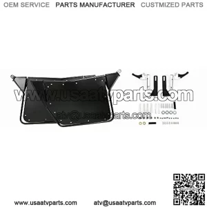 Black Metal Doors for 2008-2014 Polaris RZR 800/ S 800/ XP 900/570, 2 Pair Accessories