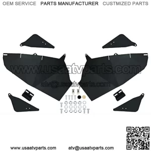 Metal Doors Compatible with 2014-2022 Polaris RZR XP 1000/ XP Turbo/Turbo S/S 1000/ S 900 2-Seats, W/Triangle Side Doors Half Door Panel Insert Kit, Black