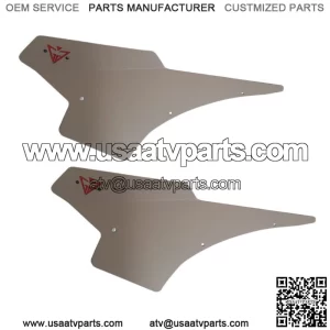 Can am Maverick X3 2017-23 Side Racing Number Plates Holder Pair Mocha Red