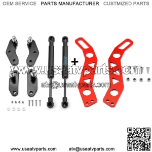 Door Latches Handles Red + Door Opener Kit For Can-Am Maverick X3 X3 Max 17-23