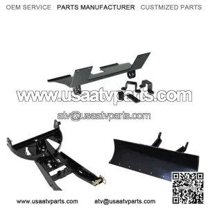 Black 60" Straight Blade UTV Snow Plow Kit For Odes UTVs Dominator 800 2013-2016