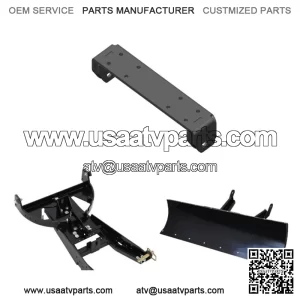 Black 72" Straight Blade Plow Kit For Can-Am Maverick X3 4x4 Turbo DPS 2017-2021