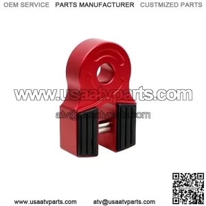 Winch Shackle Flat Towing Hook Mount Compatable with Haul Truck ATV UTV Winch Lines Winch Hook Red with Rubber Guard & Iron Pin 30000 LB Capacity