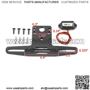 UTV Universal 6-LED License Plate Bracket Holder For Yamaha YXZ1000R/Wolverine (For: More than one vehicle)