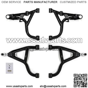 Heavy Duty Arched 1.5" Forward Offset A Arms for Can-Am Maverick Trail (2018+) - Black - Fits Up To A 30" Tire!